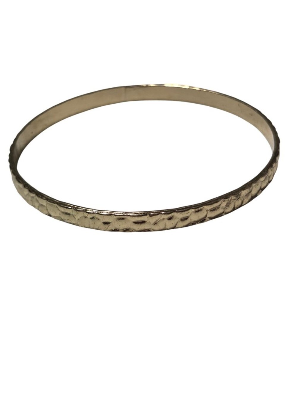 Retro Textured Bangle Bracelet Gold Tone 80s 90s Minimalist Fashion Jewelry